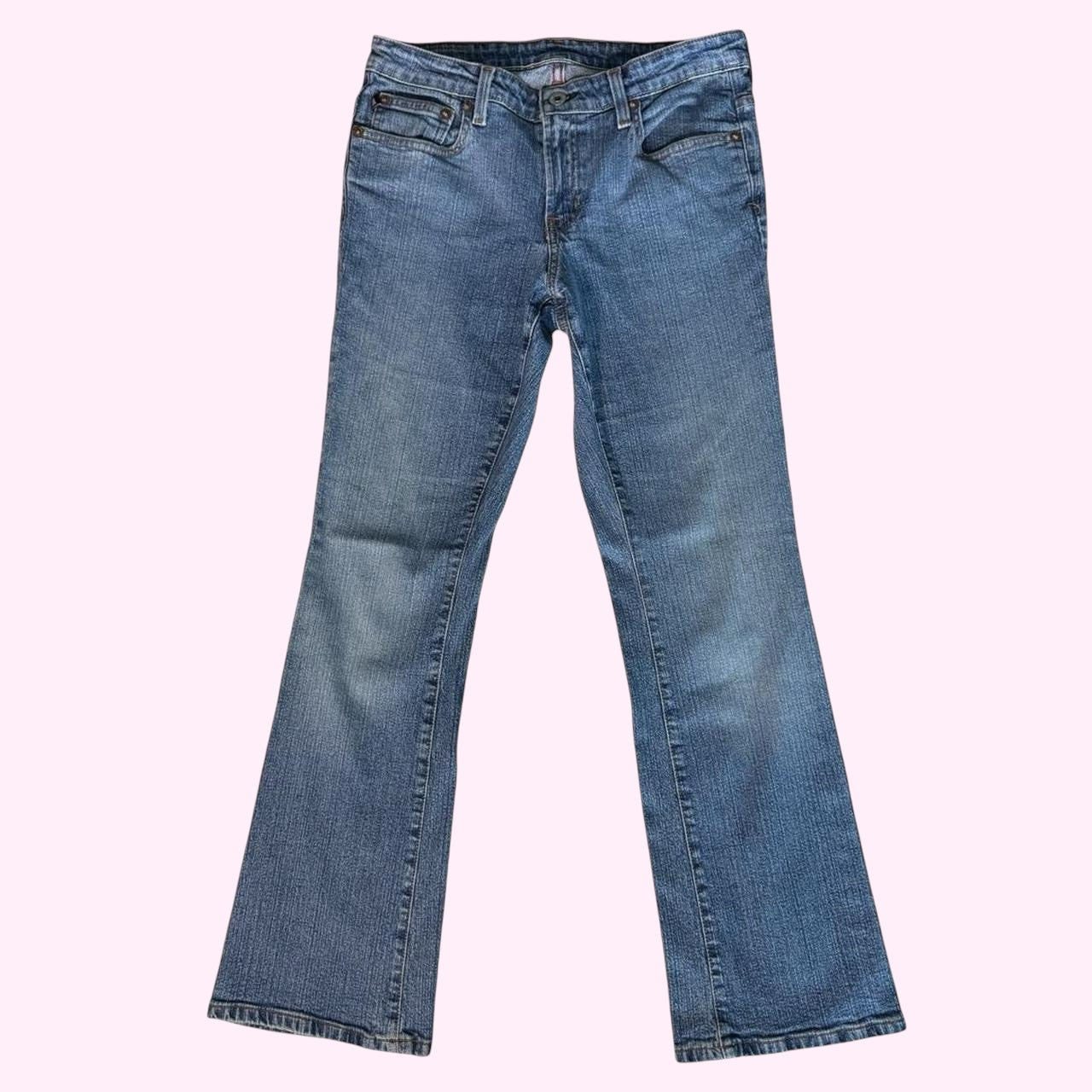 Blue Low Rise Flared Jeans S
