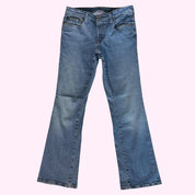 Blue Low Rise Flared Jeans S