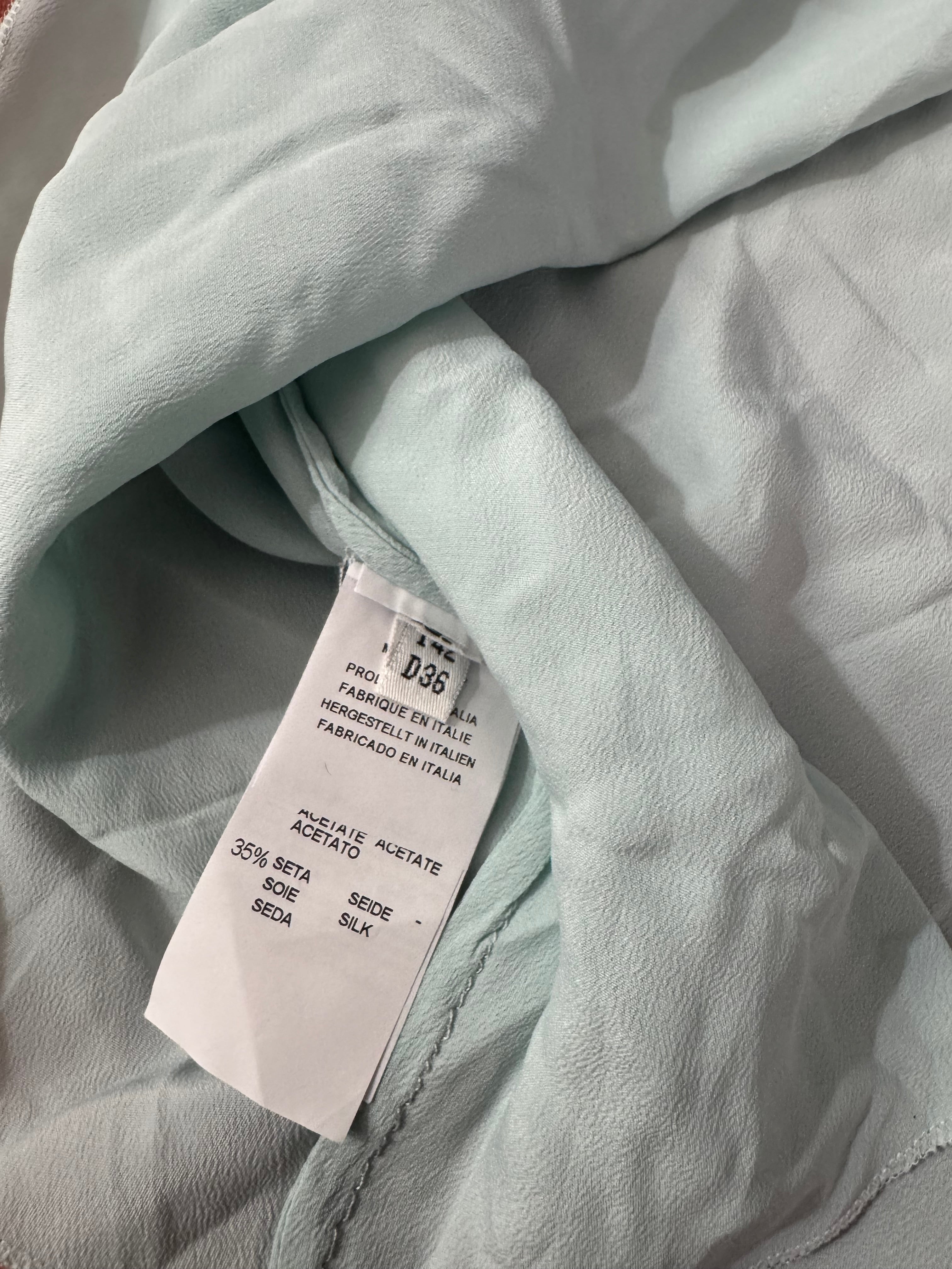 Blumarine Blugirl Soft Blue Silk Mini Dress S-M