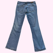 Blue Low Rise Flared Jeans S