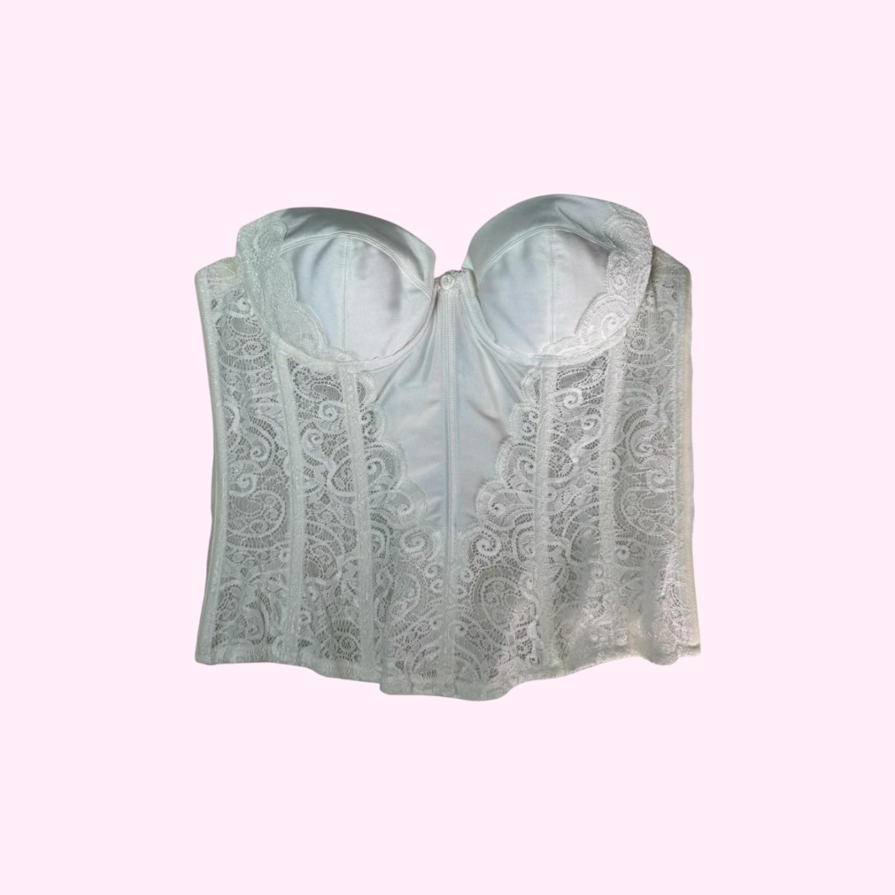 White Lace Corset Top S
