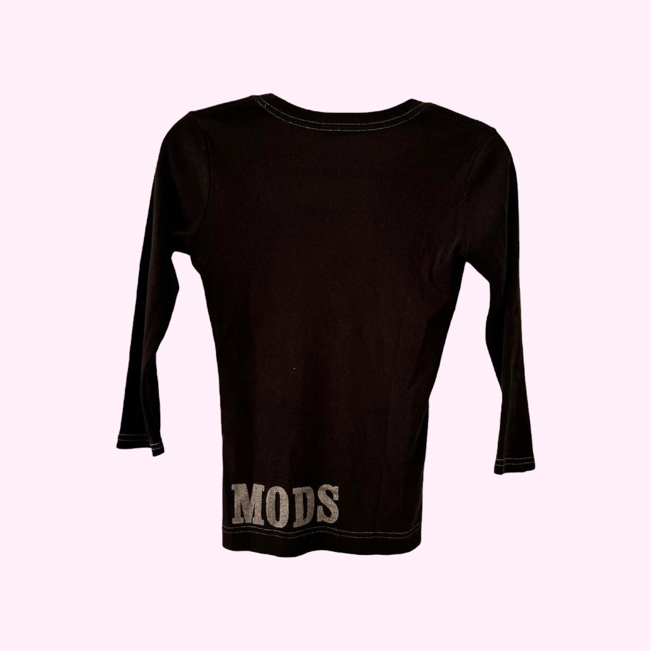 Black 3/4 Sleeve Top S