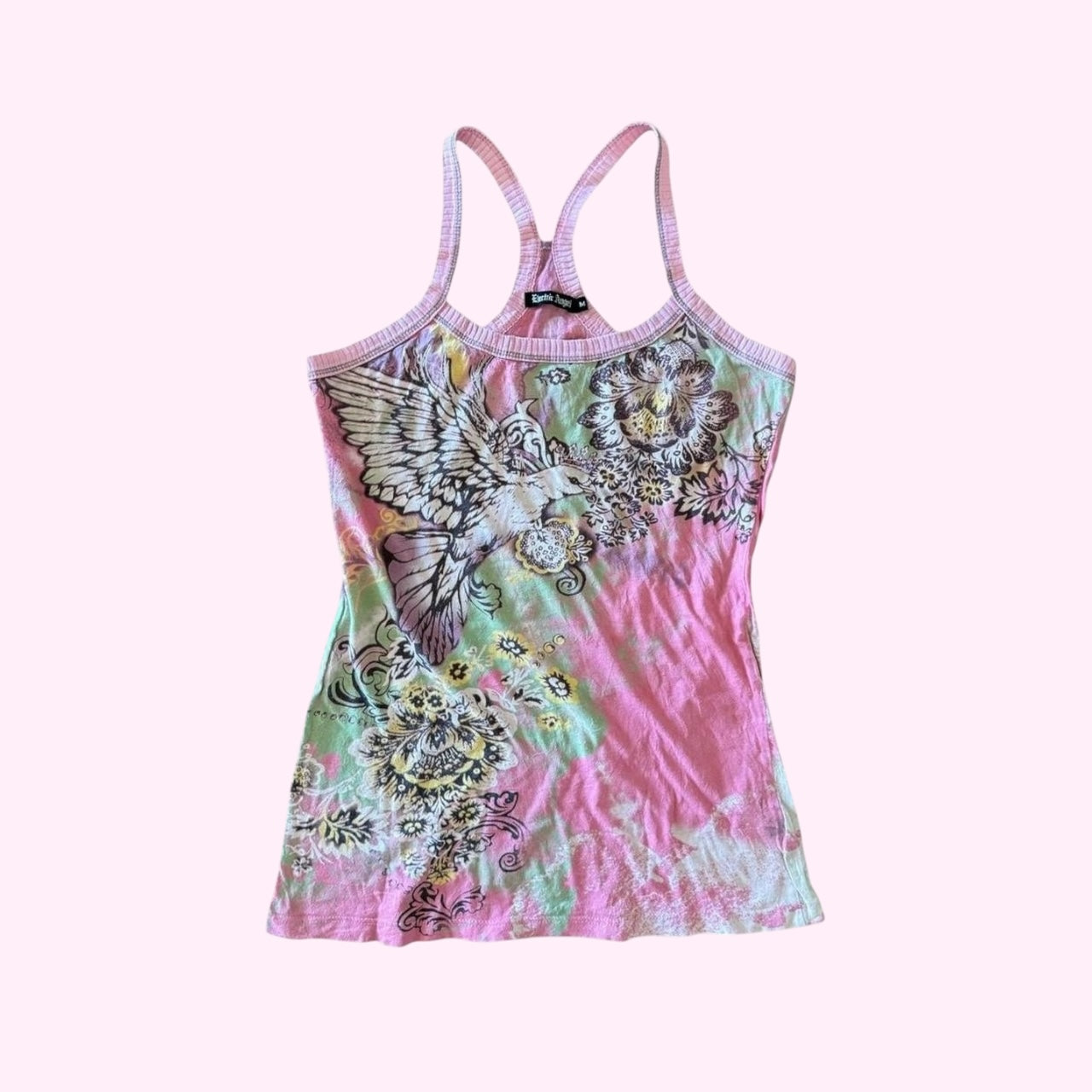 Pink Graphic Tank Top M
