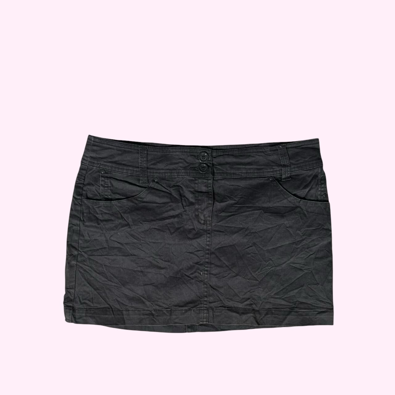 Dark Gray Cargo Mini Skirt M