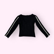 Black Long Sleeve Cropped Top S