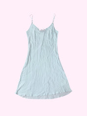 Blumarine Blugirl Soft Blue Silk Mini Dress S-M