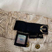 Just Cavalli Gold Mini Skirt XS