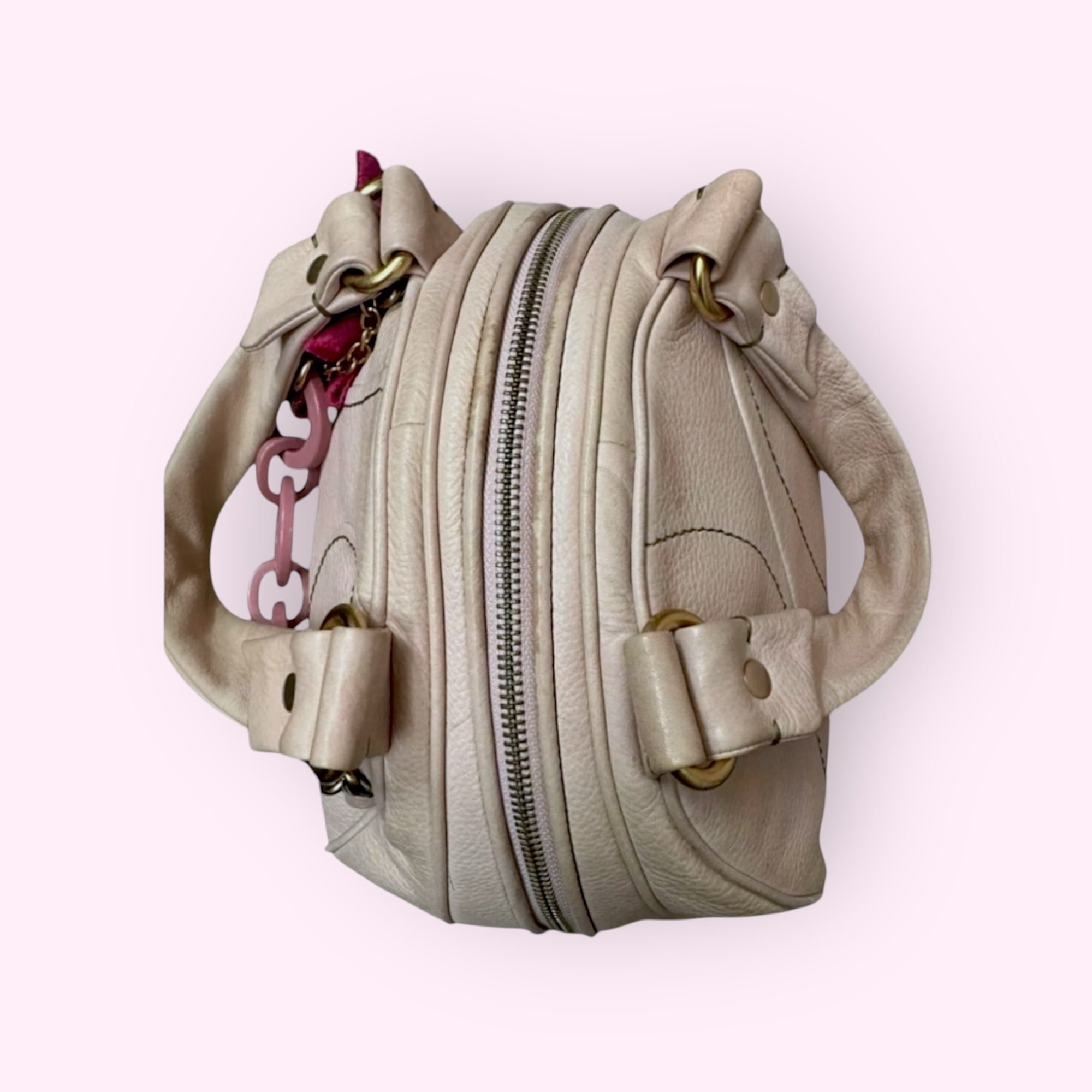Juicy Couture Pink Leather Bowler Bag