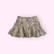 Just Cavalli Gold Mini Skirt XS