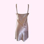 Pink Satin Mini Slip Dress M