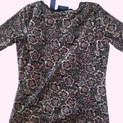 Black and Purple Mesh Top S