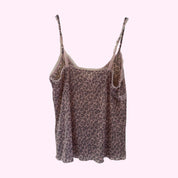 Pink Leopard Print Mesh Tank Top M