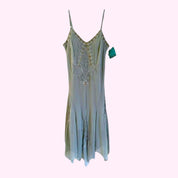 Pale Sage Green Beaded Midi Dress XL