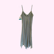 Pale Sage Green Beaded Midi Dress XL