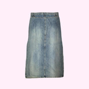 Light Wash Denim Blue Maxi Skirt M