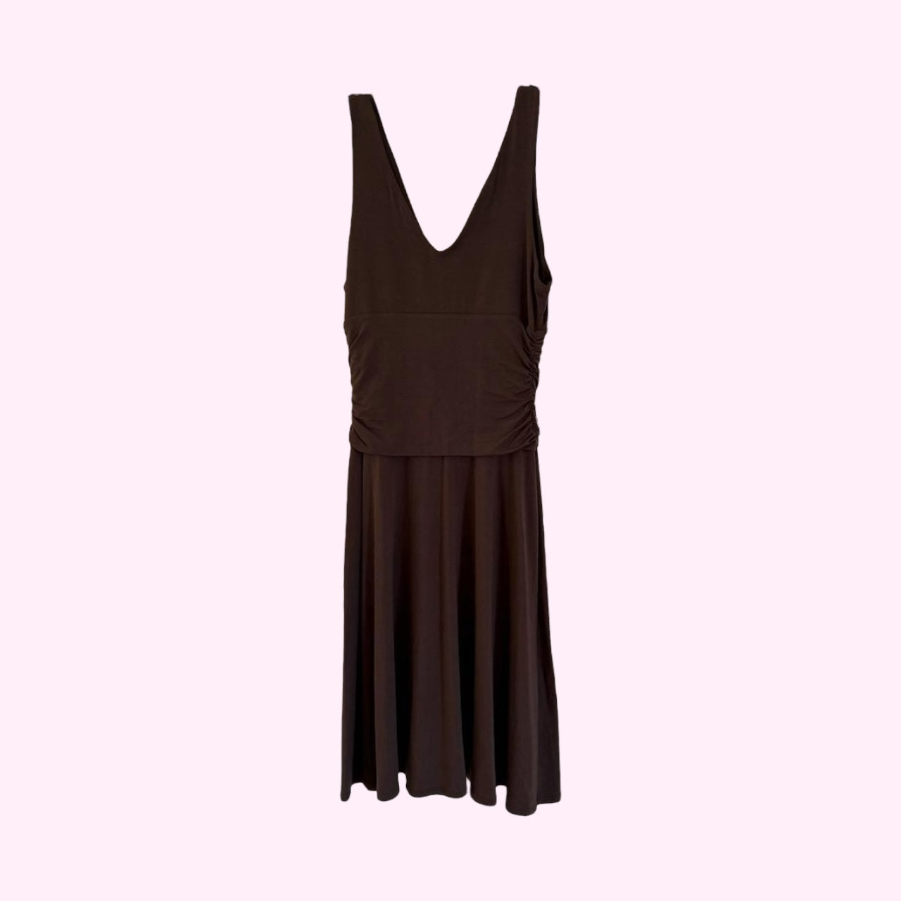 Chocolate Brown Midi Dress M