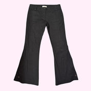 Black Low Rise Bootcut Trousers M