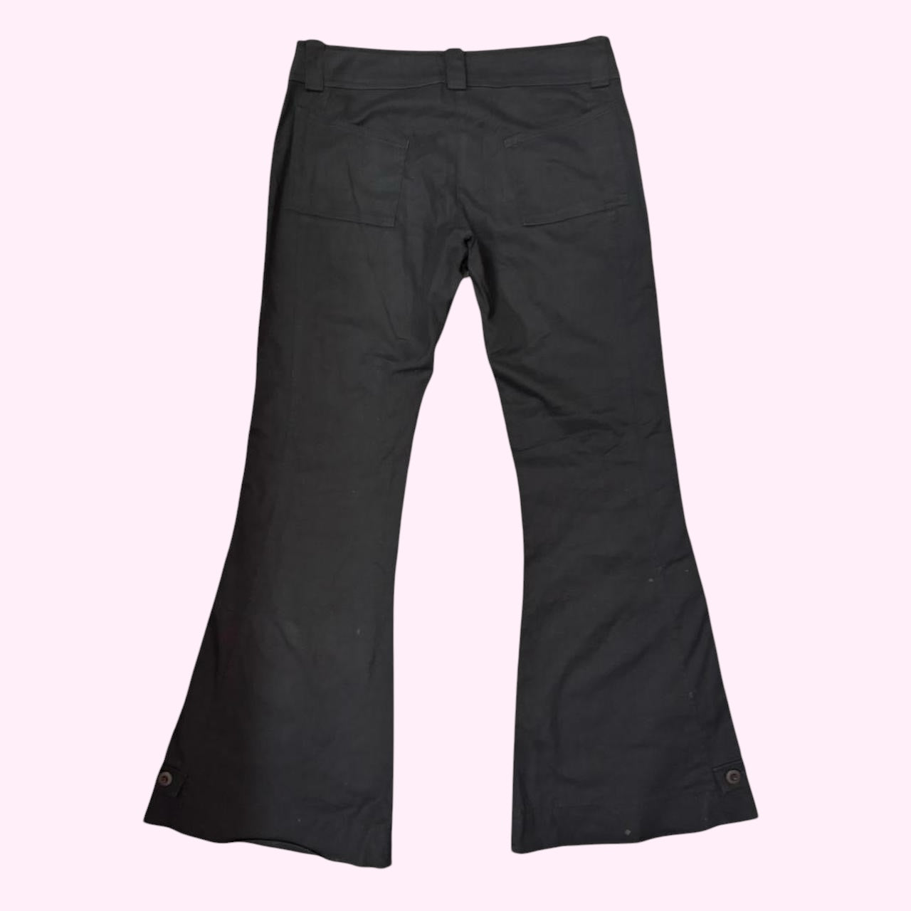 Black Low Rise Bootcut Trousers M
