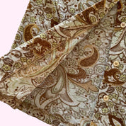 Paisley Print Earth Tones 3/4 Sleeve Top S