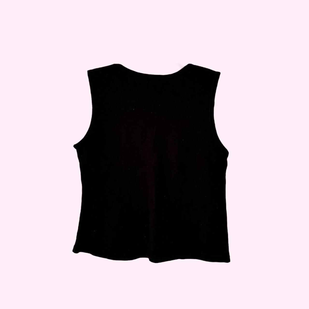 Black Sleeveless Cropped Tank Top L