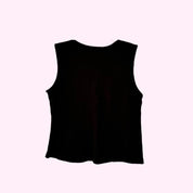 Black Sleeveless Cropped Tank Top L